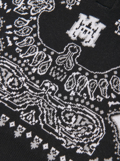 Amiri 男童黑色方巾 Polo 衫