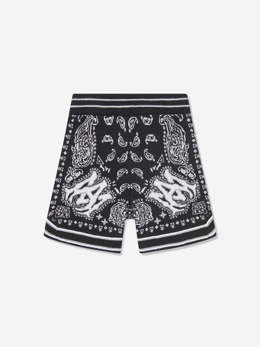 Amiri 男童黑色方巾短裤