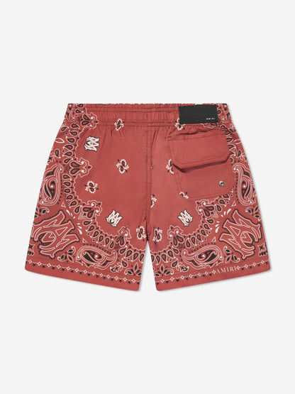 Amiri 男童红色 Bandana 泳裤