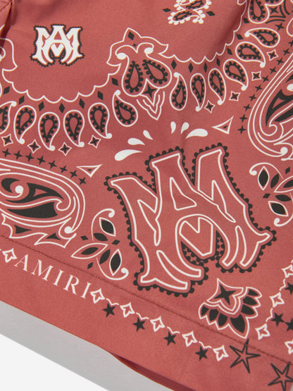 Amiri 男童红色 Bandana 泳裤