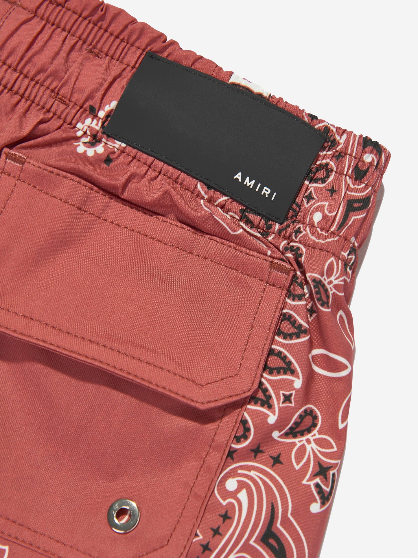 Amiri 男童红色 Bandana 泳裤