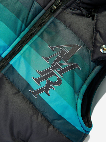 Amiri 男童黑色徽标交错马甲