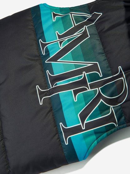 Amiri 男童黑色徽标交错马甲