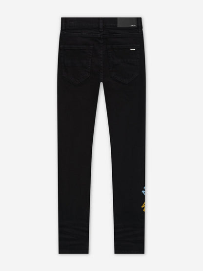 Amiri Kids MA Quad Scribble Jeans in Black