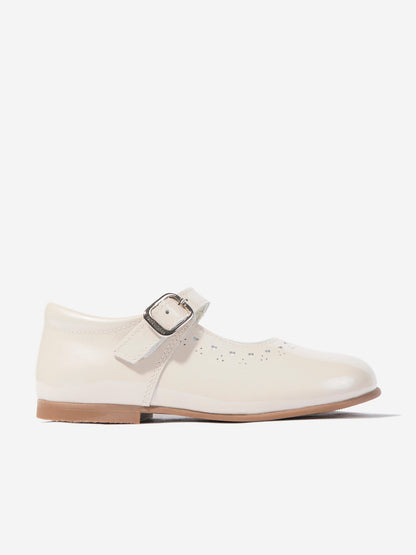 Girls Patent Leather Mary Jane Shoes in Ivory