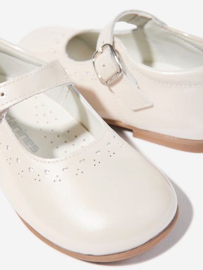 Girls Patent Leather Mary Jane Shoes in Ivory