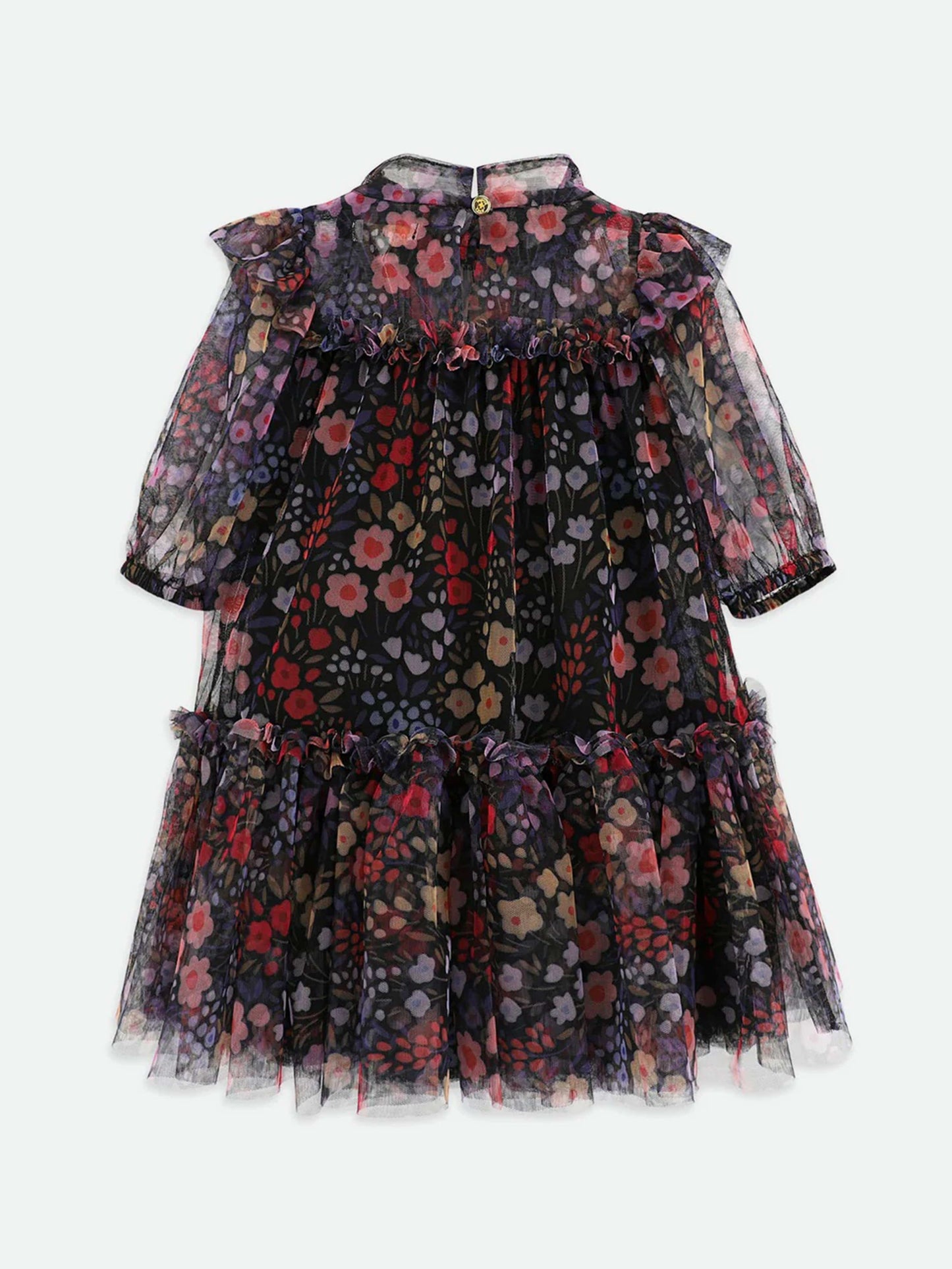 女童黑色 Myrtle Millifiori 薄纱连衣裙