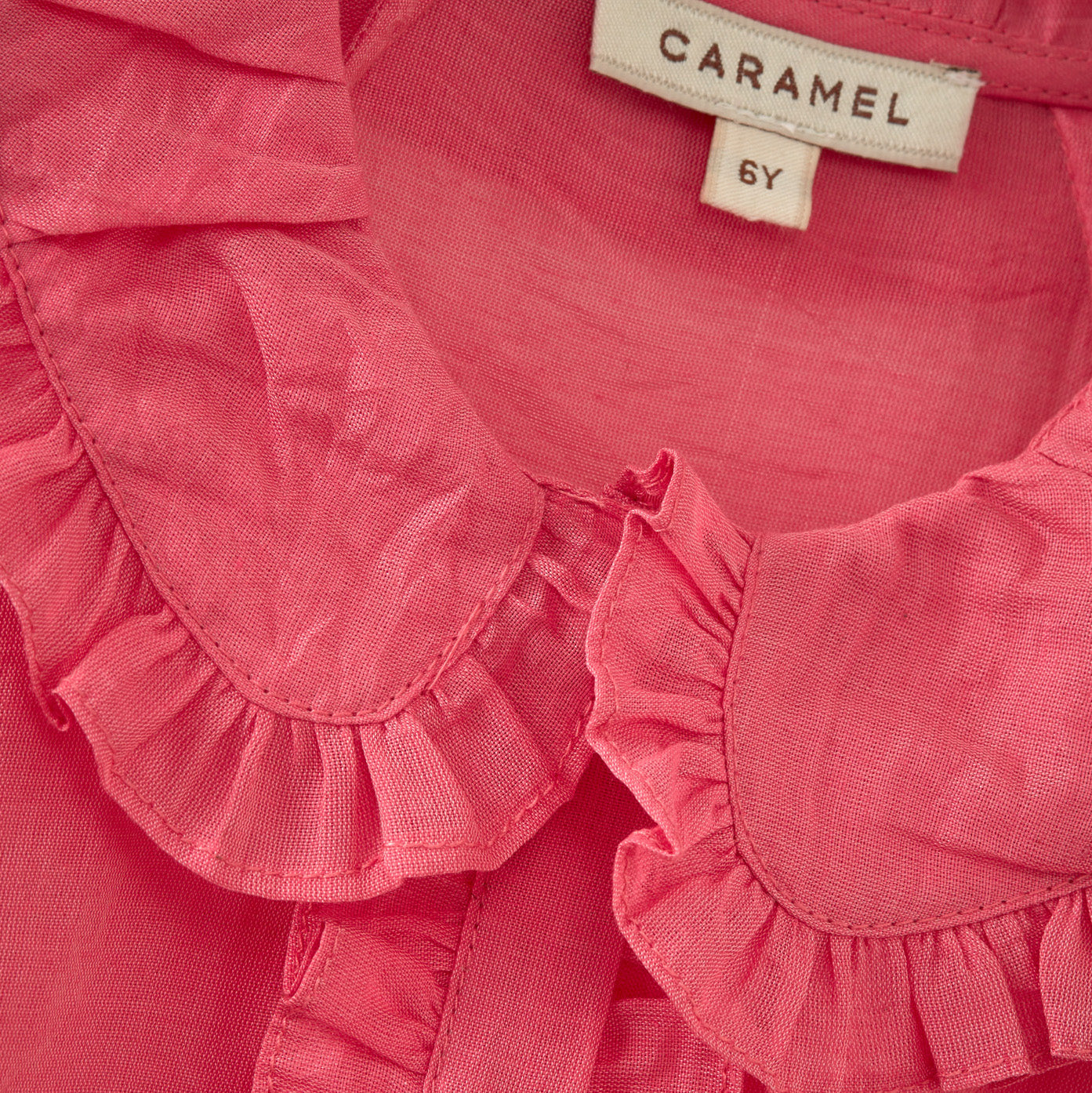 女童粉色真丝连衣裙