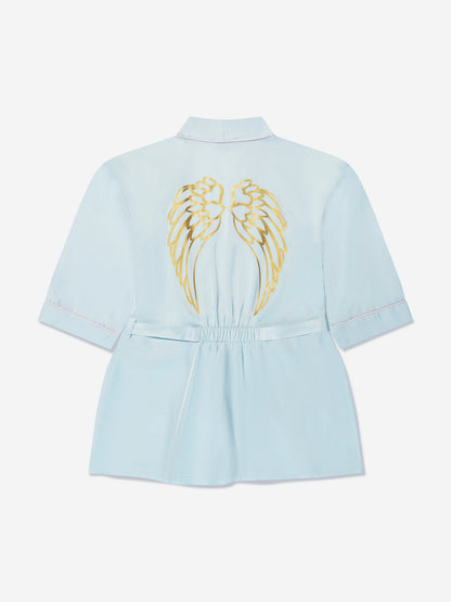 Angels Face 女童缎面晨衣和眼罩