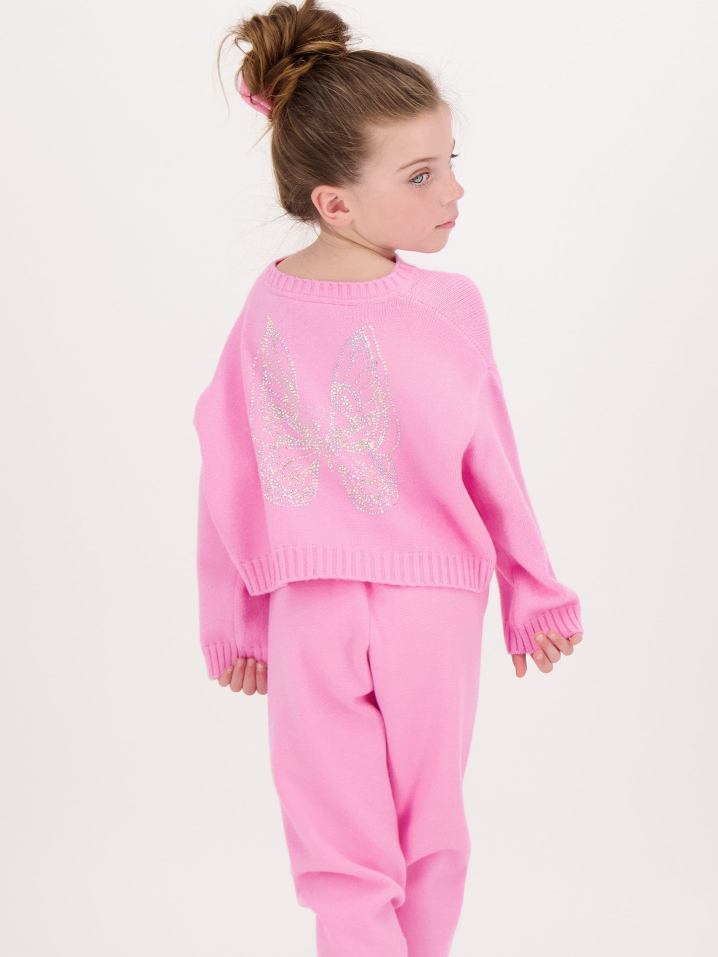 Angels Face Girls Roberta 粉色带翅膀短款毛衣