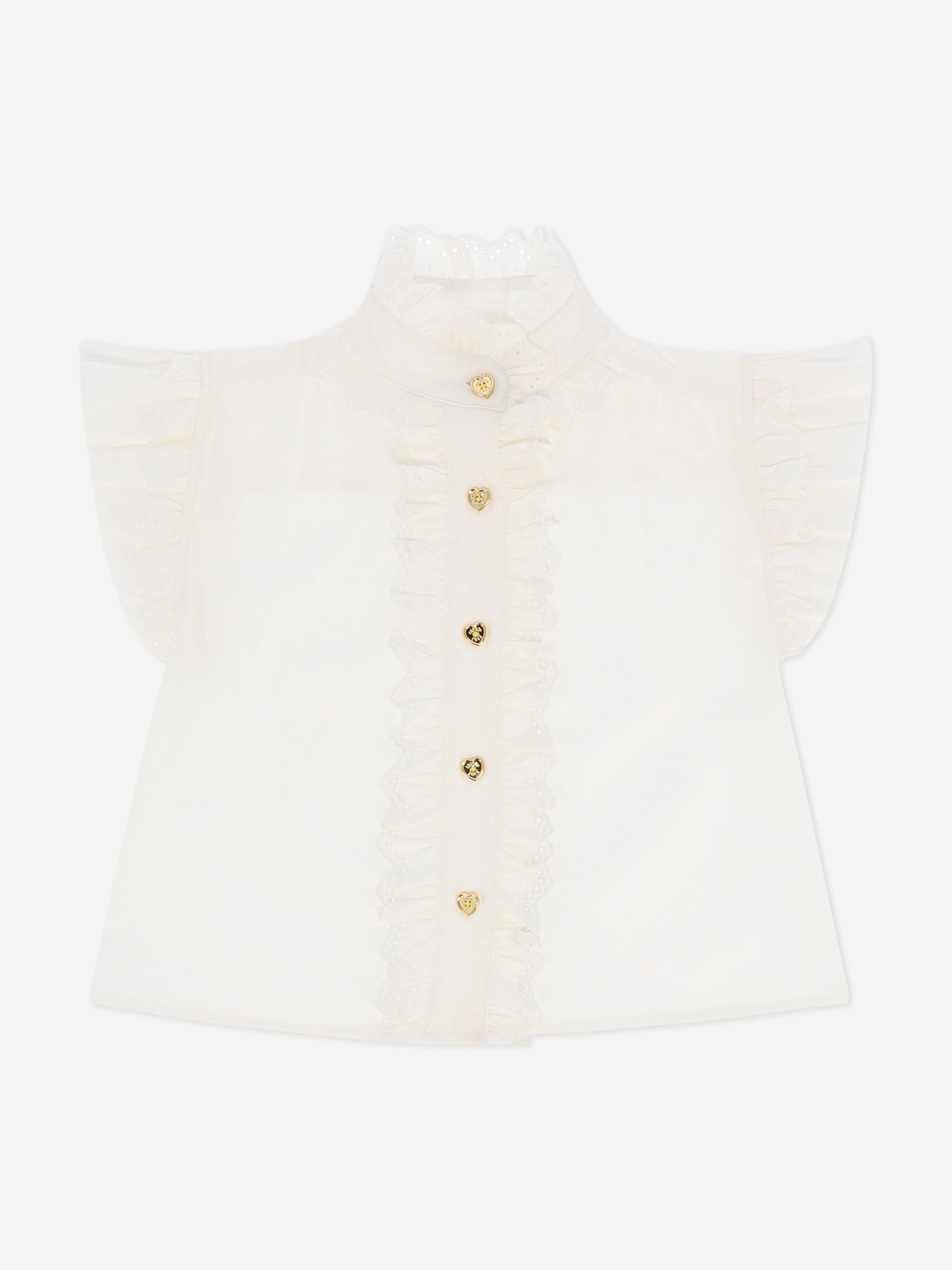 Angels Face Girls Neo Frill Blouse in White