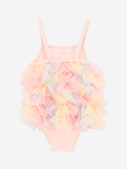 Baby Girls Minnow Rainbow Swimsuit in Pink