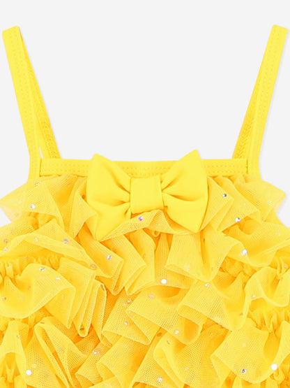 Baby Girls Minnow Sparkle Swimsuit in Yellow