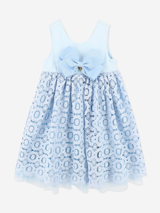 Girls Corella Lace Dress in Blue