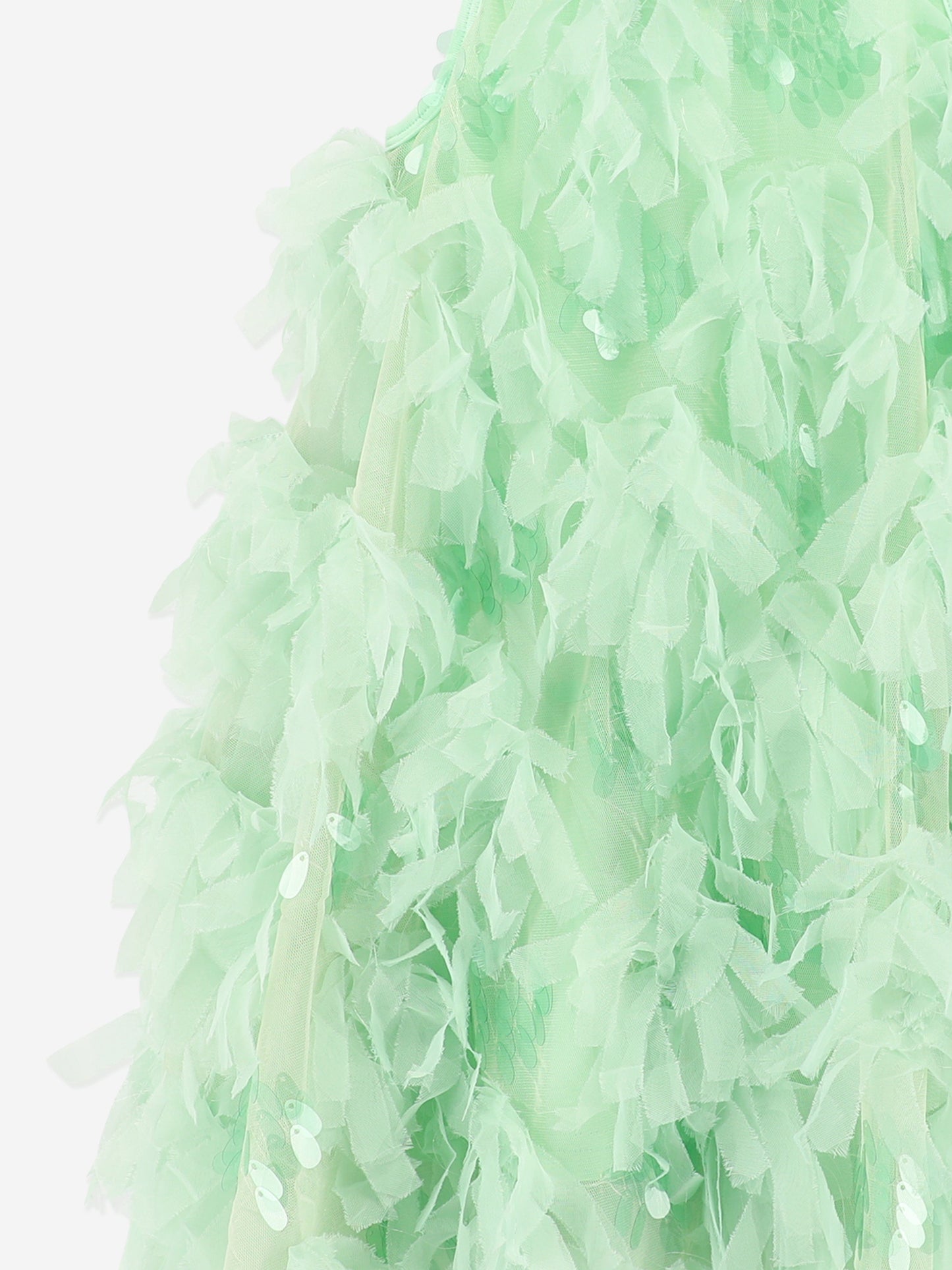 Girls Palma 3D Tulle and Sequin Dress in Green