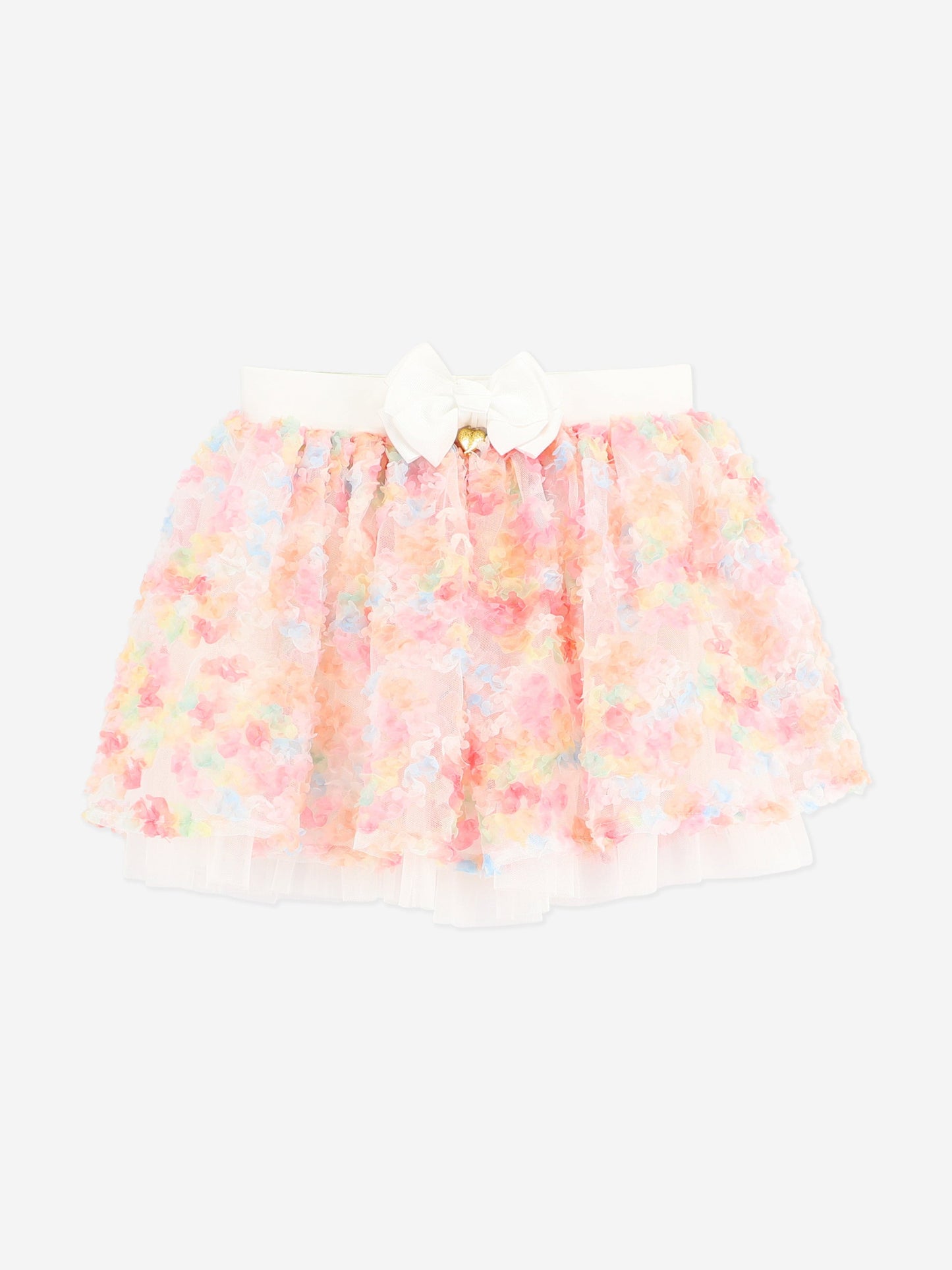 Girls Confetti Top and Skirt Set in White