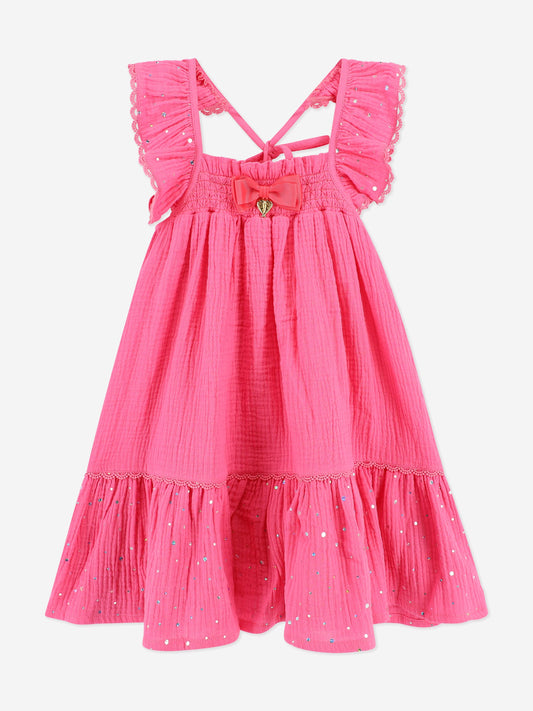Girls Davita Beach Dress in Pink