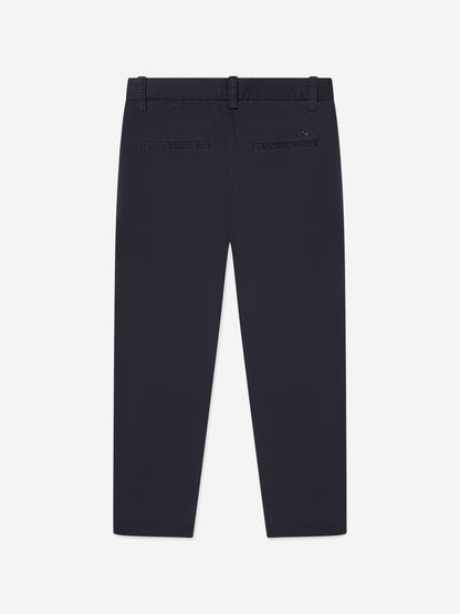 Emporio Armani 男童海军蓝品牌长裤