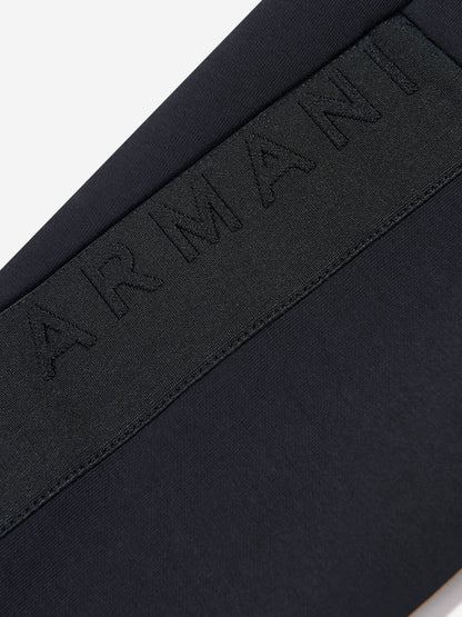 Emporio Armani 男童海军蓝徽标慢跑裤