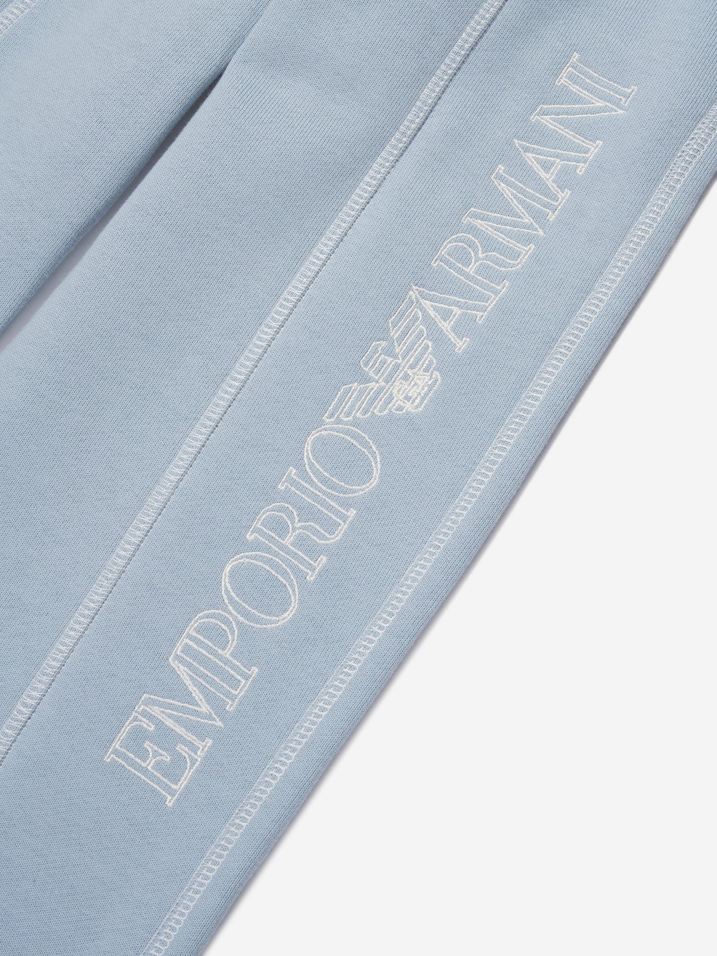 Emporio Armani 男童蓝色徽标慢跑裤
