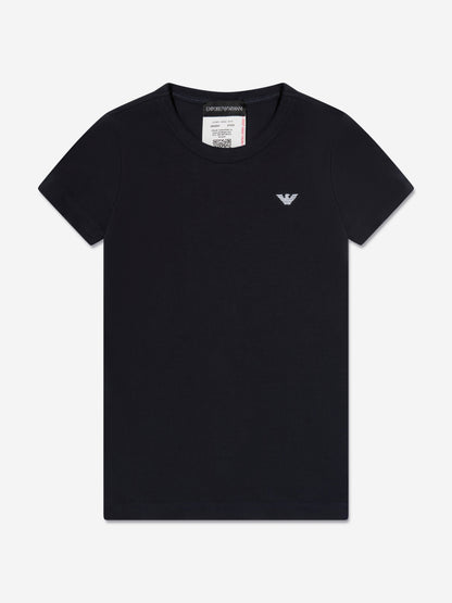Emporio Armani 男童 2 件装 T 恤套装（海军蓝）