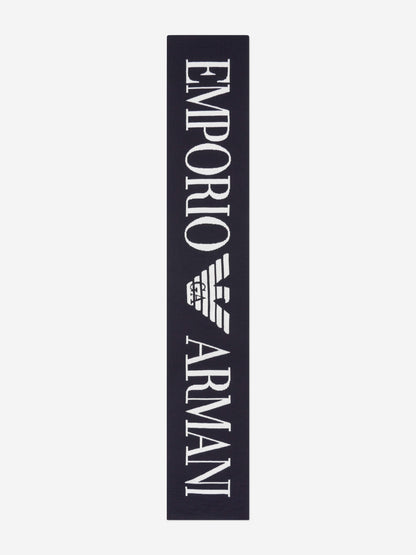 Emporio Armani 男童帽子和围巾套装（海军蓝）