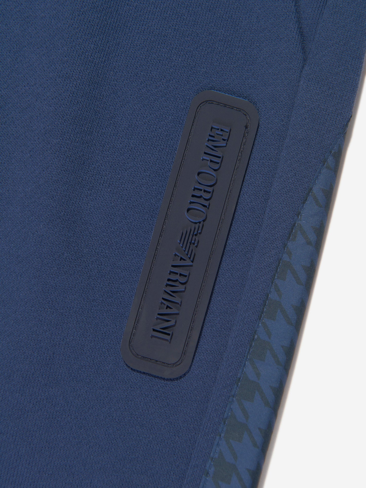 Emporio Armani 男童蓝色徽标慢跑裤