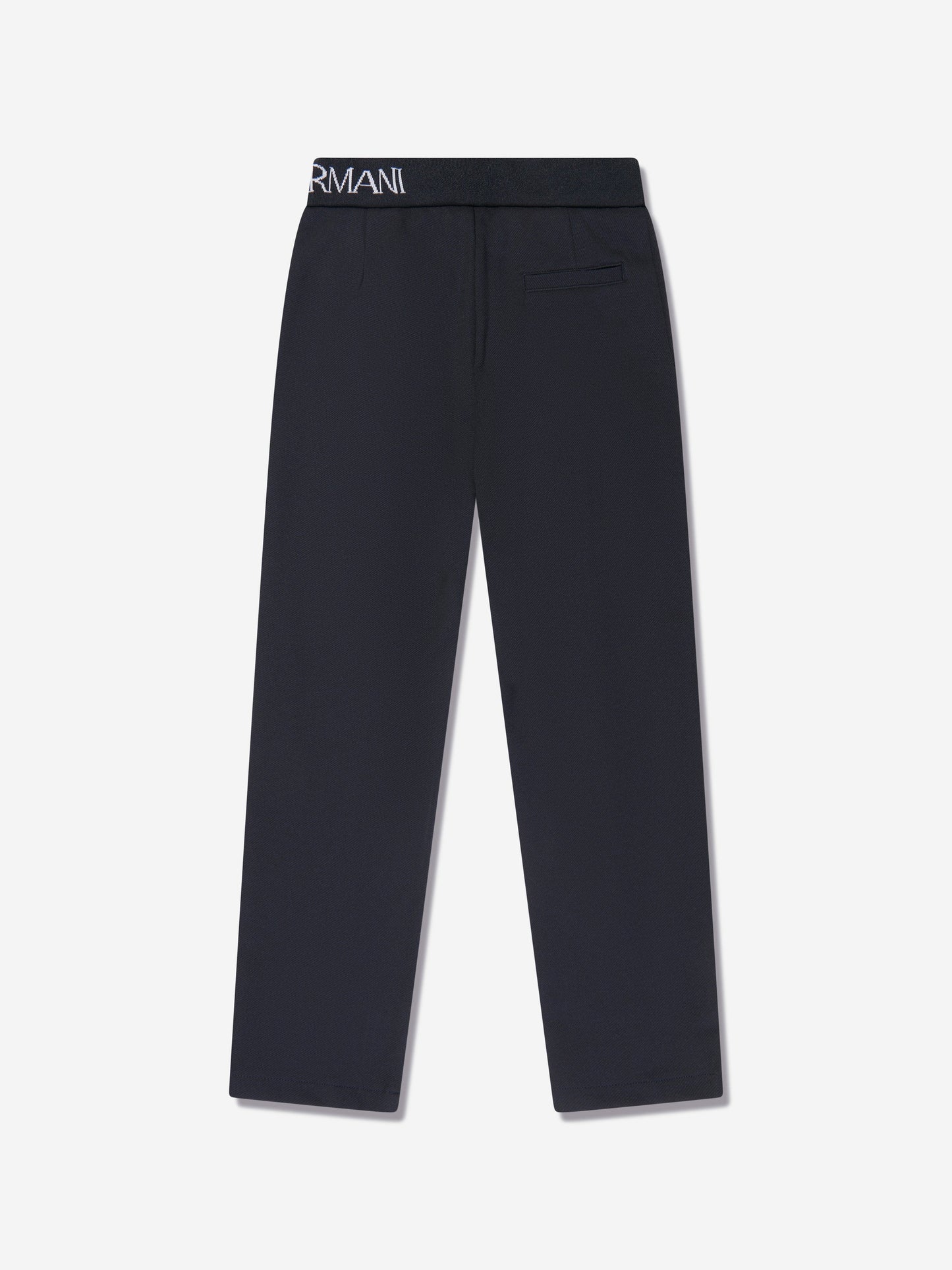 Emporio Armani 男童海军蓝徽标长裤