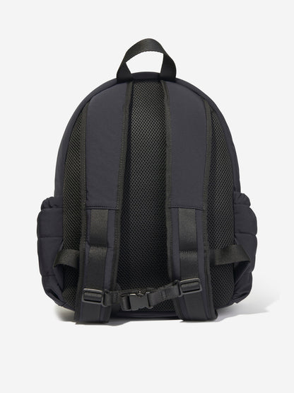 Emporio Armani 男童徽标背包（海军蓝）（37 厘米）