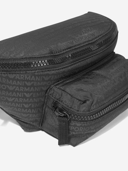 Emporio Armani Boys 徽标腰包（绿色）（23 厘米）