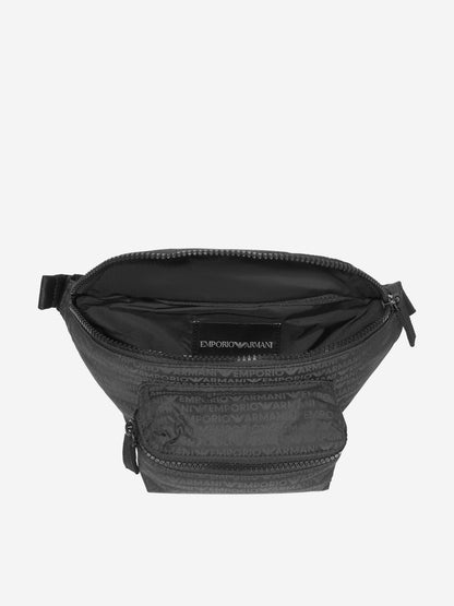 Emporio Armani Boys 徽标腰包（绿色）（23 厘米）