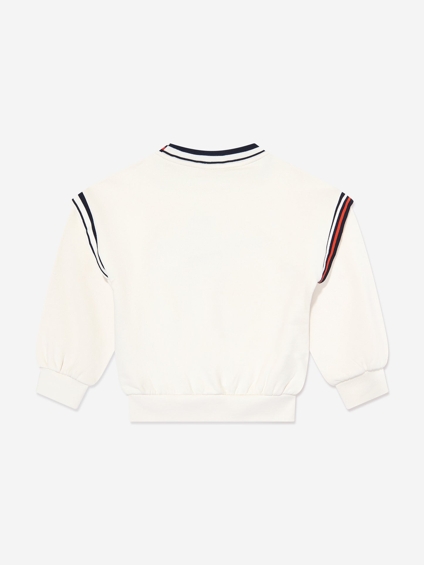 Emporio Armani Kids 象牙色徽标运动衫