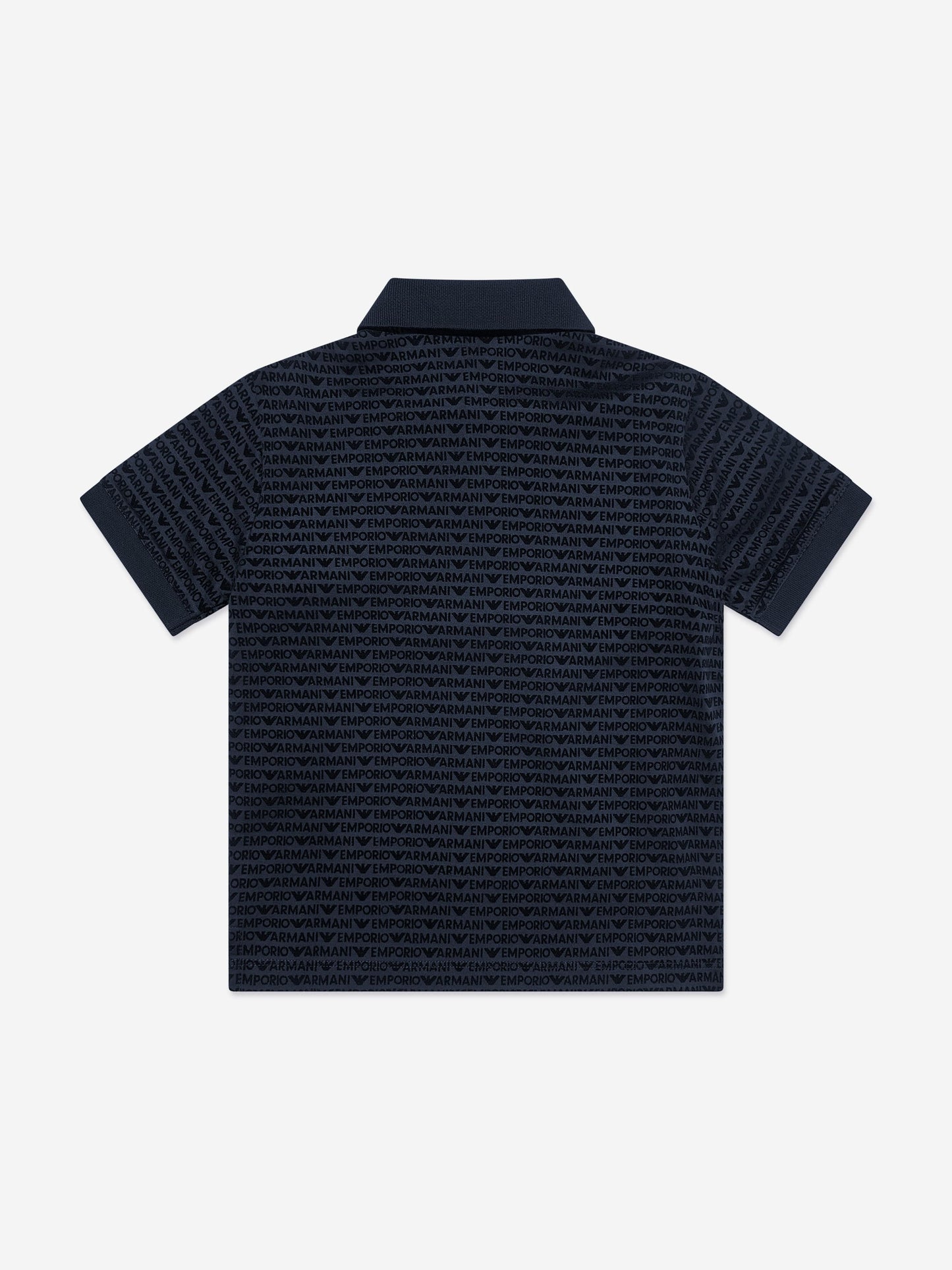 Emporio Armani 男童徽标 Polo 衫（海军蓝）
