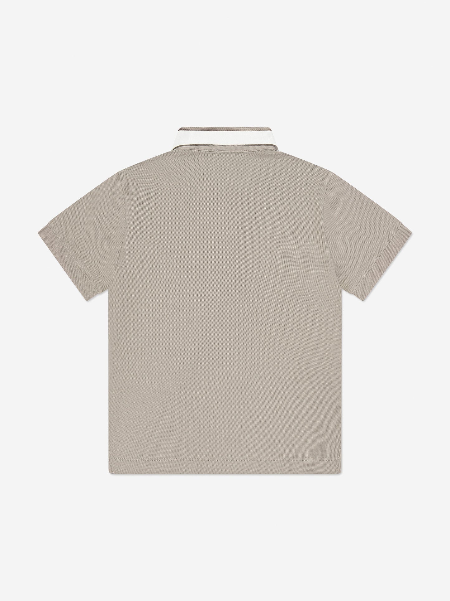 Emporio Armani 男童米色徽标 Polo 衫