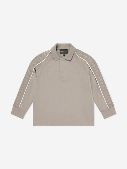 Emporio Armani 男童长袖 Polo 衫（米色）