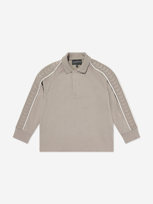 Emporio Armani 男童长袖 Polo 衫（米色）