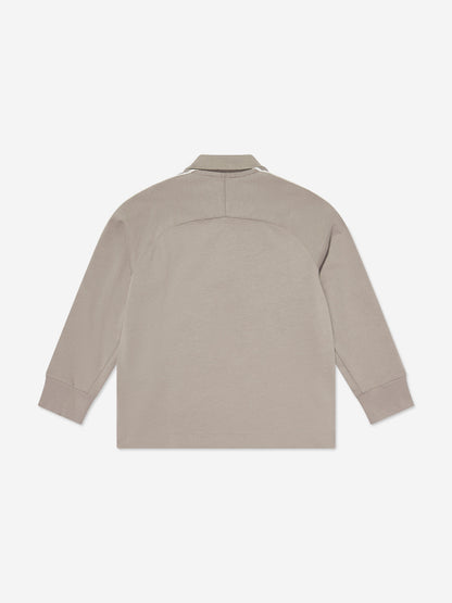 Emporio Armani 男童长袖 Polo 衫（米色）