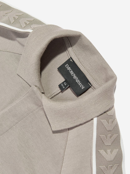 Emporio Armani 男童长袖 Polo 衫（米色）