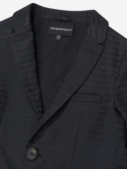 Emporio Armani 男童海军蓝品牌西装外套
