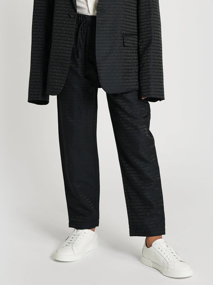 Emporio Armani 男童海军蓝品牌长裤
