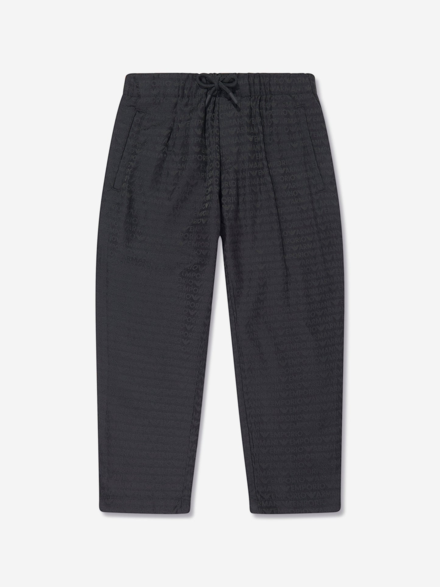 Emporio Armani 男童海军蓝品牌长裤