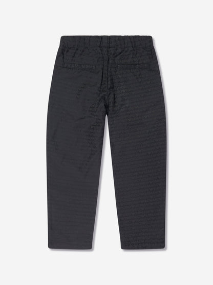 Emporio Armani 男童海军蓝品牌长裤