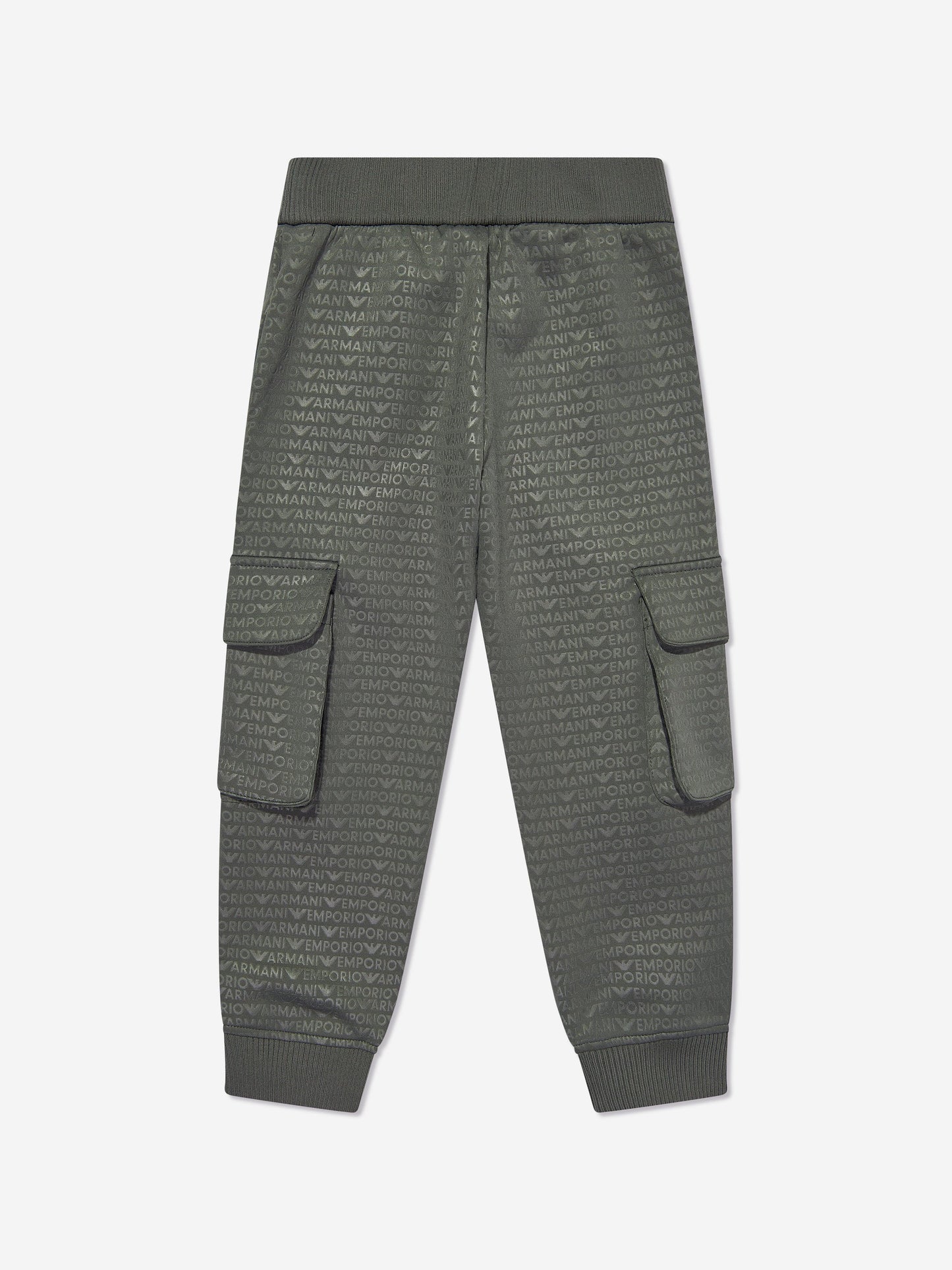 Emporio Armani 男童绿色工装慢跑裤
