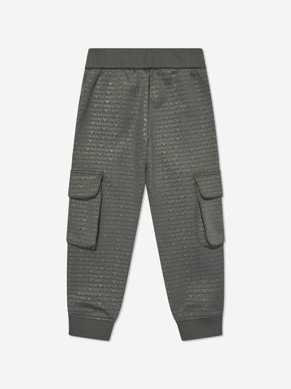 Emporio Armani 男童绿色工装慢跑裤