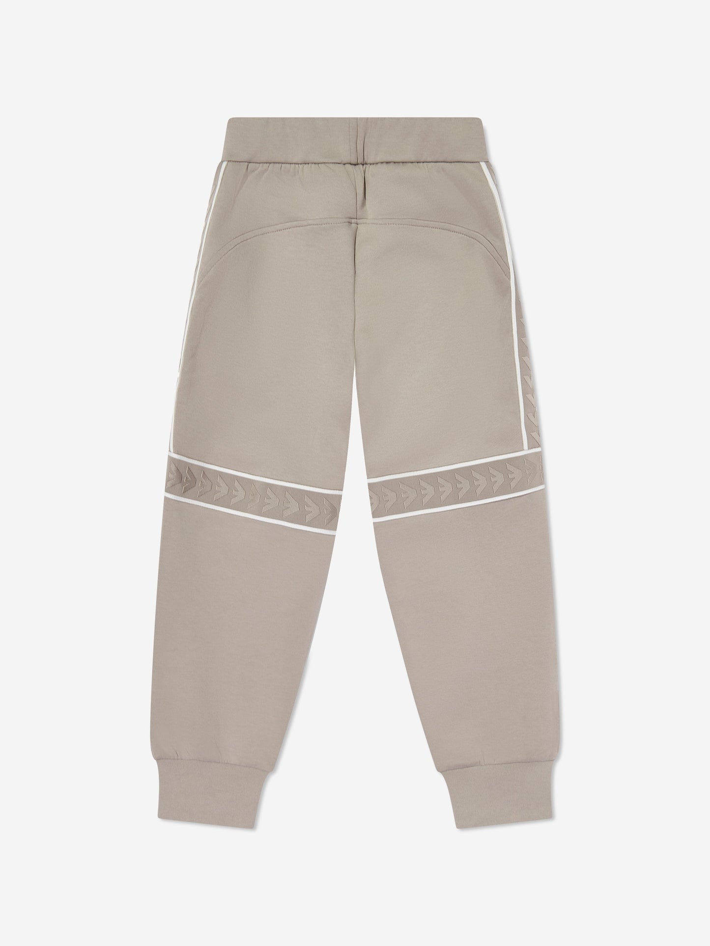 Emporio Armani 男童徽标慢跑裤（米色）