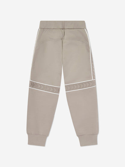 Emporio Armani 男童徽标慢跑裤（米色）