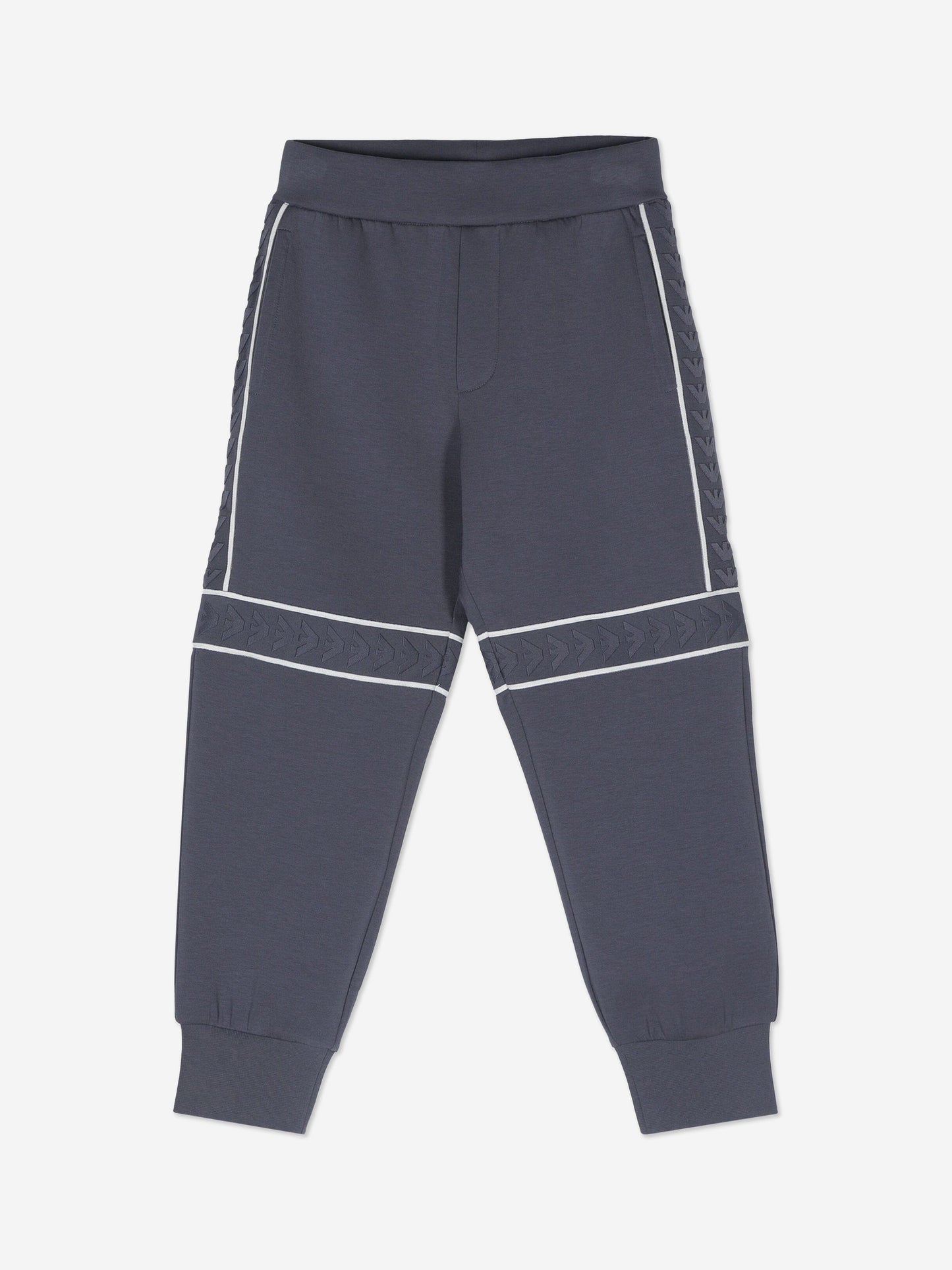Emporio Armani 男童蓝色徽标慢跑裤