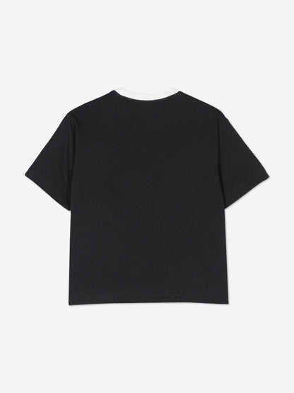 Emporio Armani 男童徽标 T 恤（海军蓝）