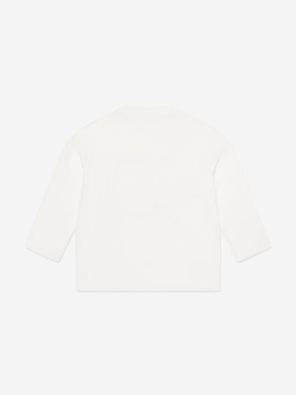 Emporio Armani 男童长袖 T 恤（白色）