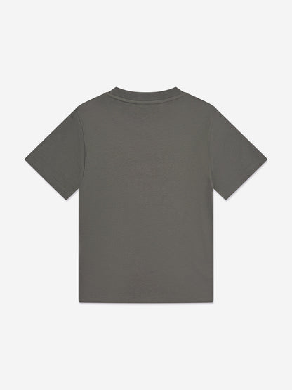Emporio Armani 男童棕色徽标 T 恤